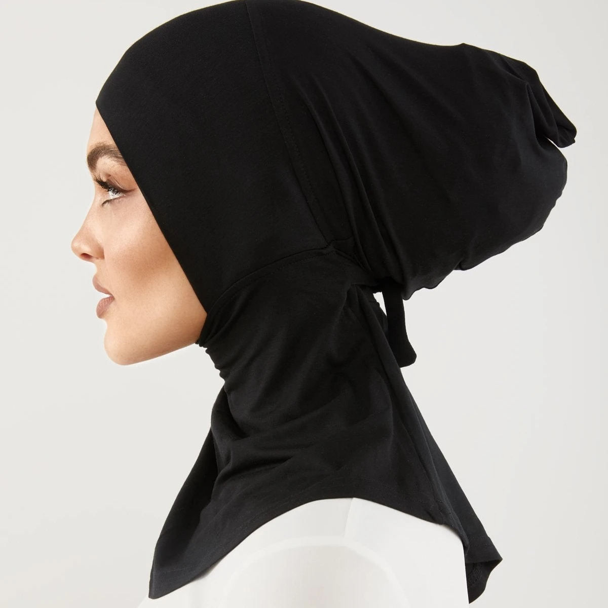 Hot Sale Popular Lila Neck Cover Malaysia Underhijab Premium Tie Back Underscarf Soft Stretchy Plain Color Jersey