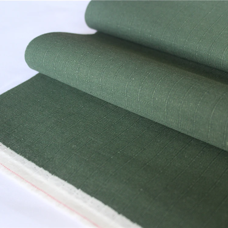 Wholesale Polyester Cotton Flame retardant Fabric Ripstop T/C 65/35 waterproof 2000MM Fabric for Tent Outdoor