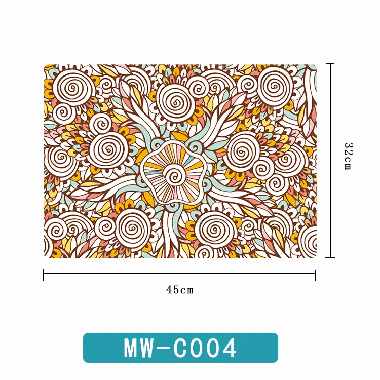 Heat Resistant non-slip 11.8*15.7 in Silicone placemat waterproof washable table mats placemats for dining customize table mat