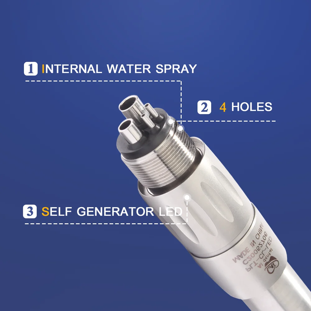 Dental High Speed Handpiece Quick Coupler 4 Hole Couplings LED Self-generator Air Turbine Dental Consumables