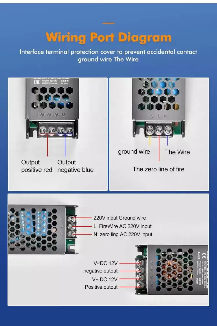 High Quality Ultra Thin 12V 24V Slim Led Driver Switch Led Power Supply for Led Strips