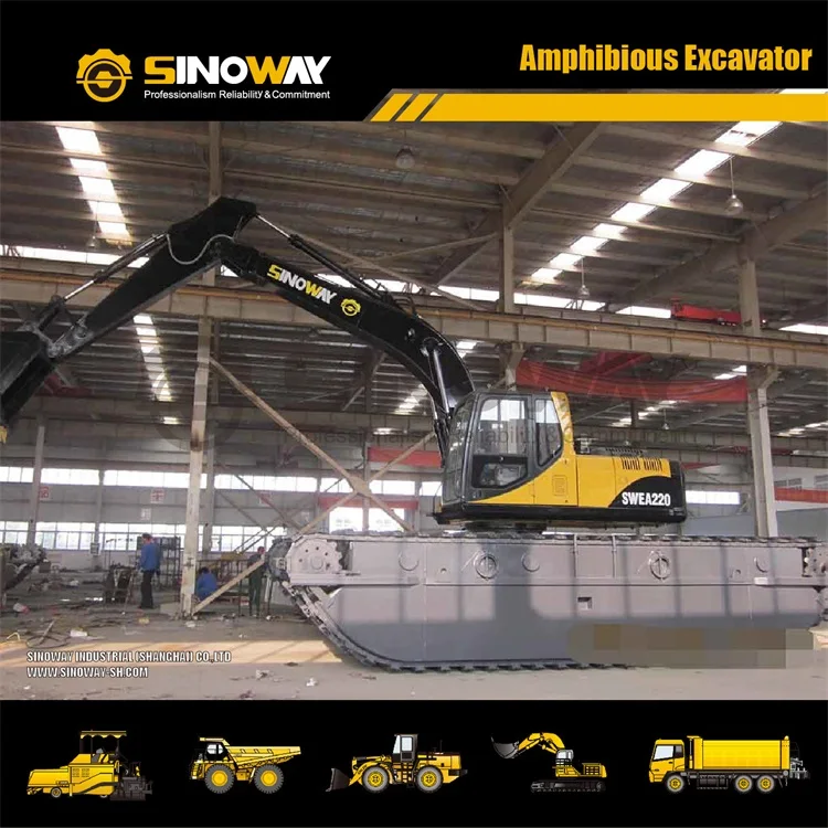 Professional factory new swamp buggy amphibious excavator with big float operating weight 30000kg bucket capacity 1 cbm