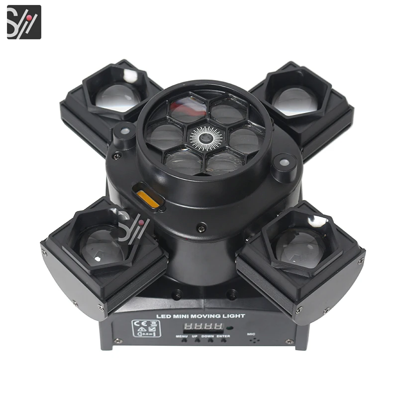 4 Moving Head Beam Light DMX Controlled with 3in1 Laser Strobe Effect Disco Music Dance Bar Party Light