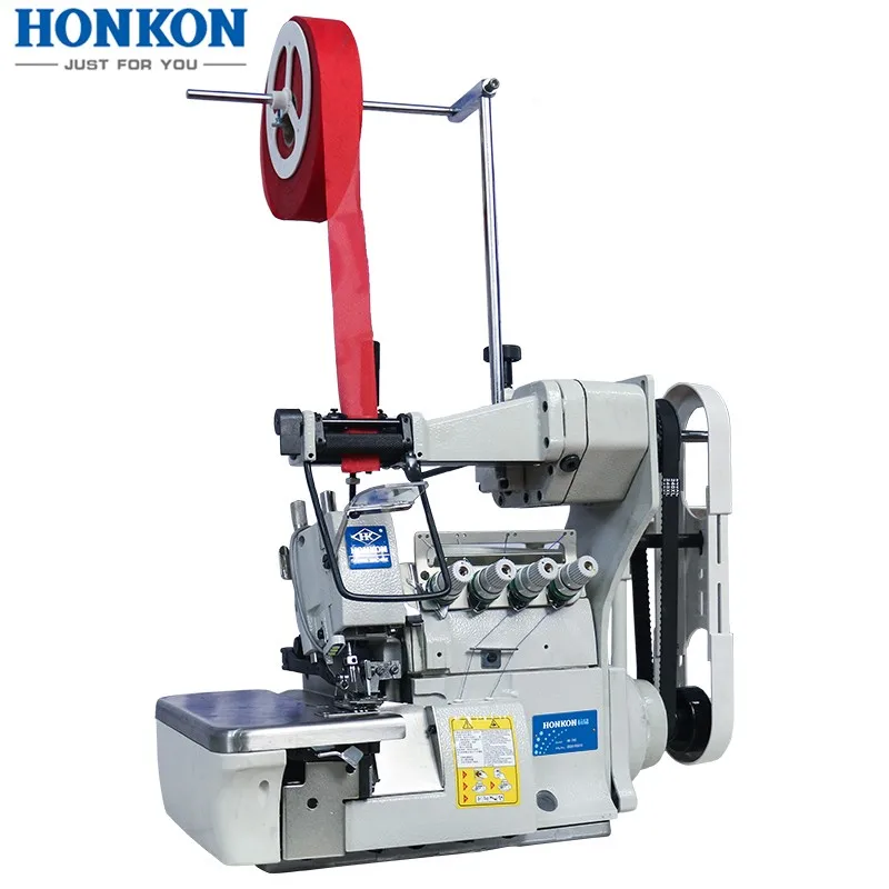
Four thread overlock sewing machine for elastic tape attaching 