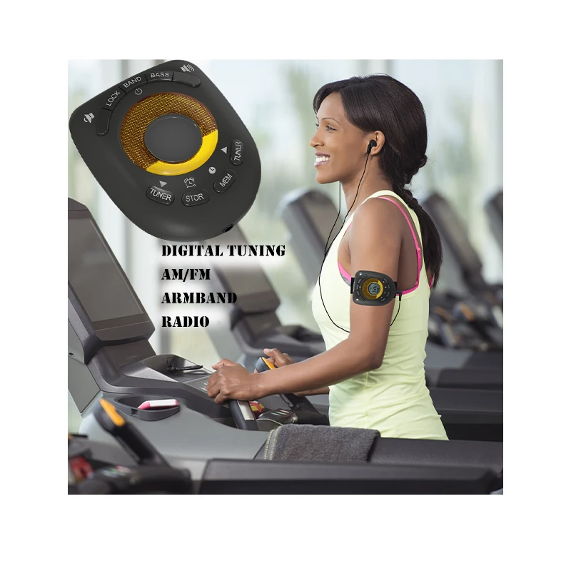 ham mini home radio Walkman digital am/fm armband radio portable radio am fm with  alarm clock with earphone