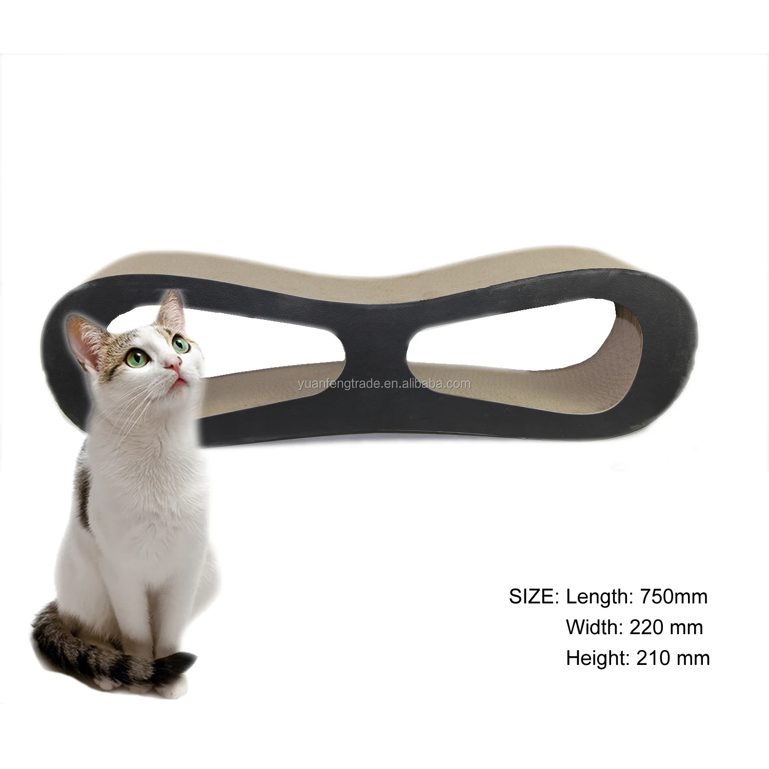 Large Size Cat Corrugated Scratcher Geometric Cardboard scratching Bed