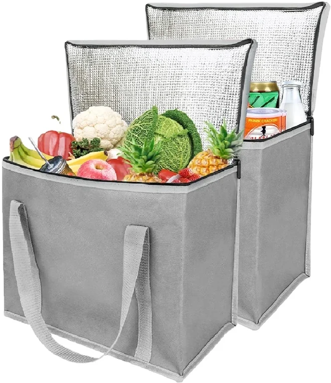 WeaveWin cooler bag with detachable and adjustable shoulder insulated picnic beach mesh cooler tote bag