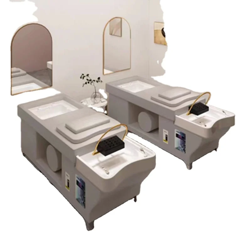 Yicheng Beauty Modern Thai Style Spa Head Water Therapy Beauty Hair Salon Shampoo Bed Professional Hair Shampoo Bed for Sale