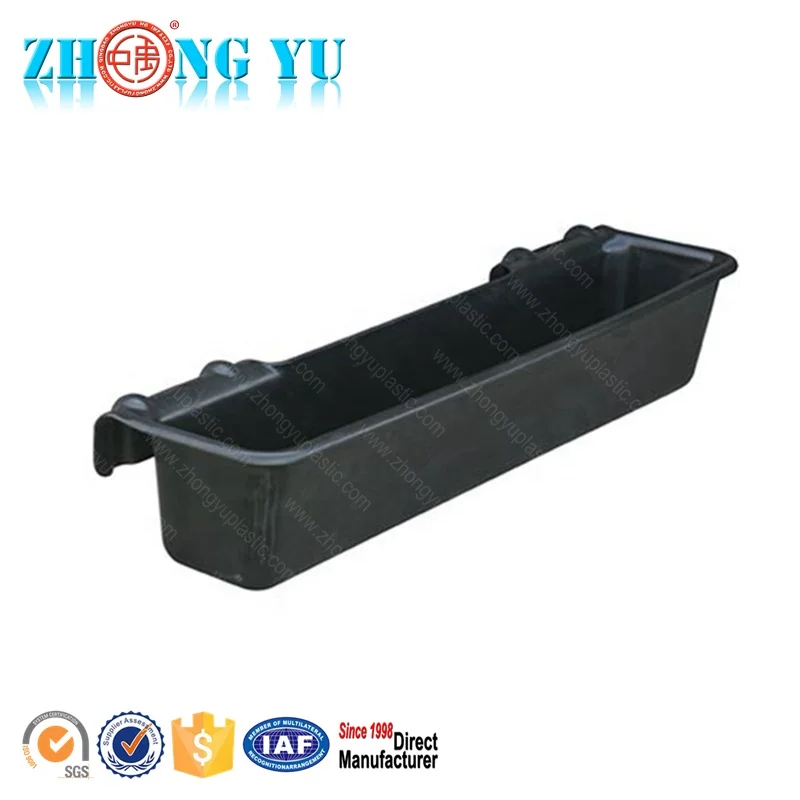 52 QT  large plastic horse feeding trough water tub livestock stable water trough cow sheep goat calf cattle hook over feeder