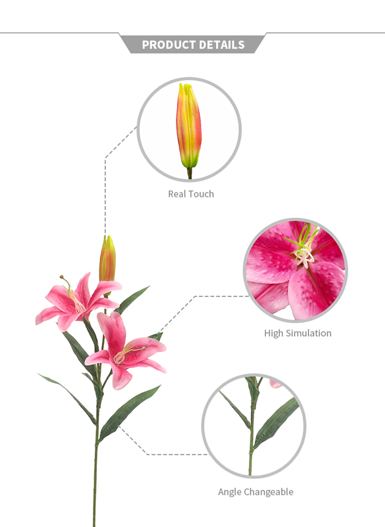 Real Touch Eva Artificial Flower, Handmade Plastic Artificial Flowers Arrangements Artificial Decoration