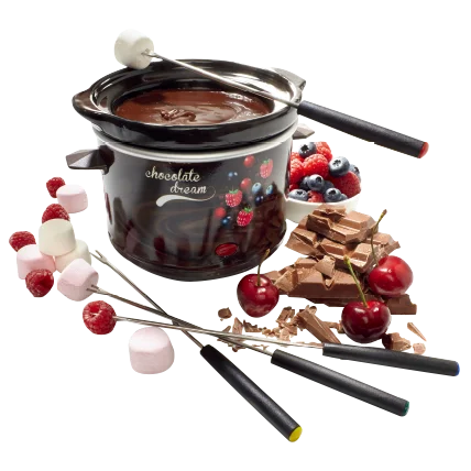 Hot Chocolate Automatic melting Pot Slow Cooker with Ceramic Insert 0.6QT cheese fondue pot