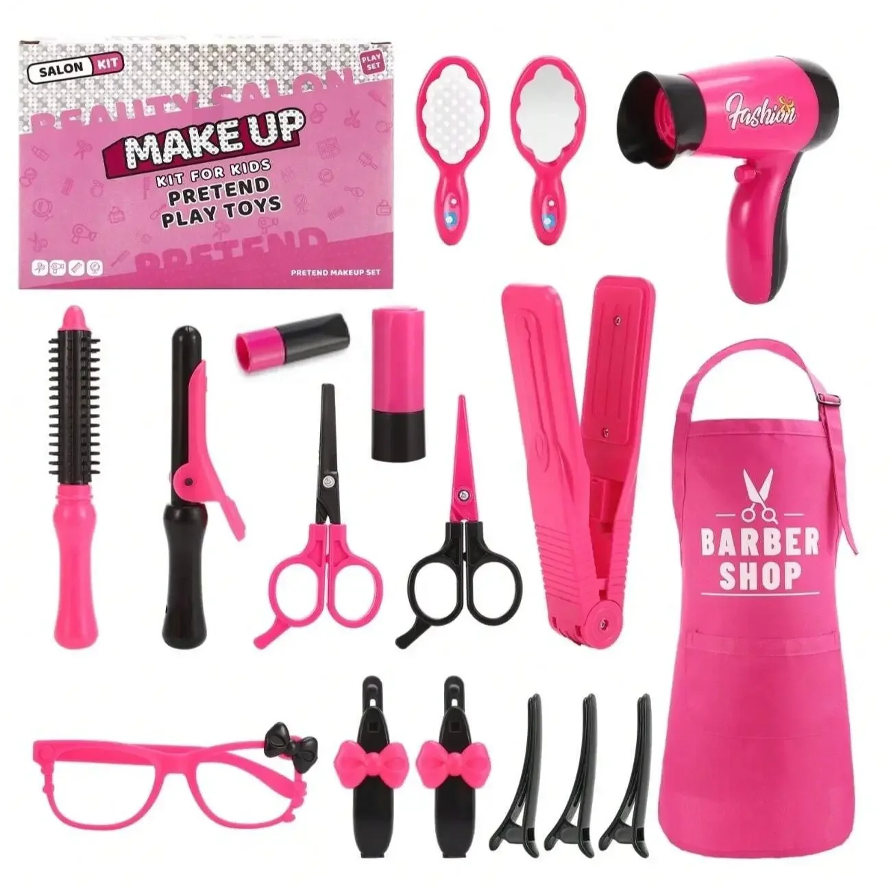 Hot Sale Girls fashion princess beauty set toy hair styling pretty makeup game kids make up set toy