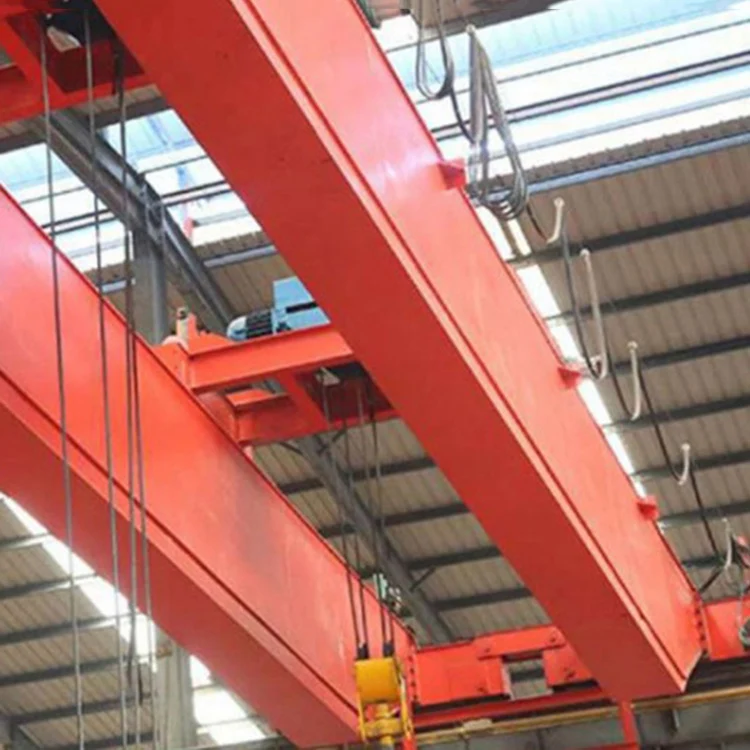 Heavy type 125 32 ton roof traveling double girder magnet cast overhead crane price with hook