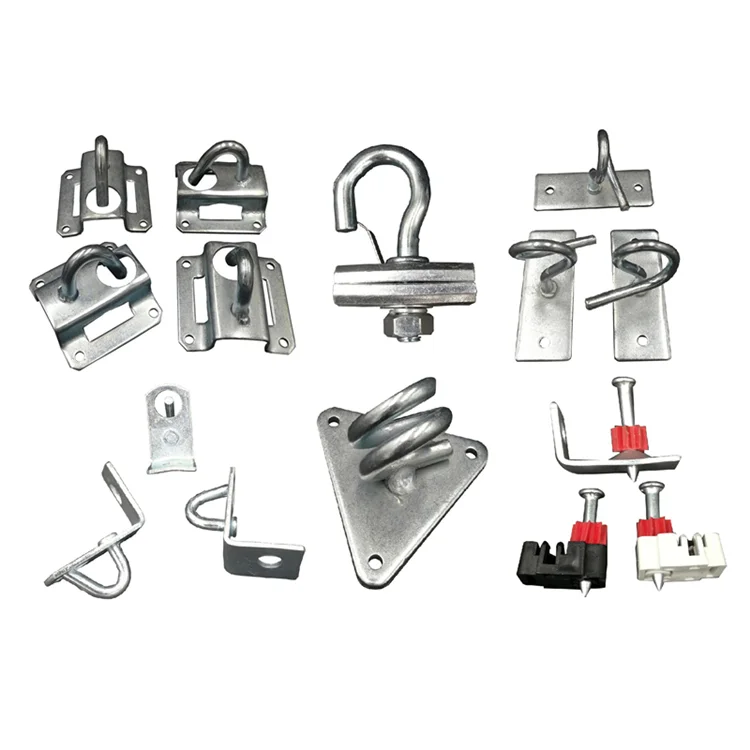 FTTH Adjustable Pole Mounting Cable Hoop Clamp Range 135-230mm Stretching Resistance Carbon Steel Anchor Fittings