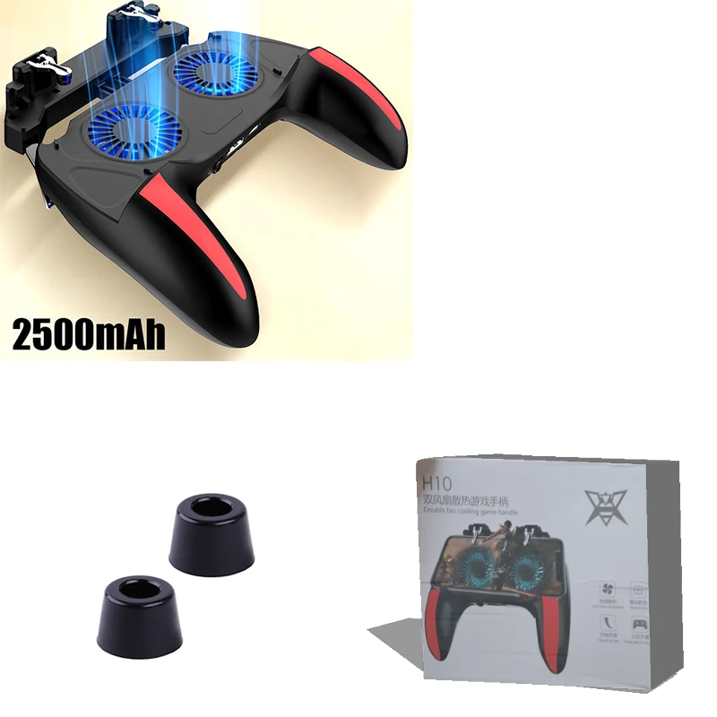 Universal Mobile Radiator Dual Cooling Fan and Gamepad Mobile Game Controller Wired Set for Smartphone pubg Game