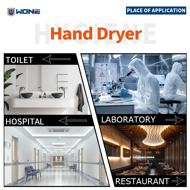 Compact Design V Shape Hand Dryer Anti Microbial Commercial Luxury Hotel Bathroom Hygiene Jet Hand Dryer