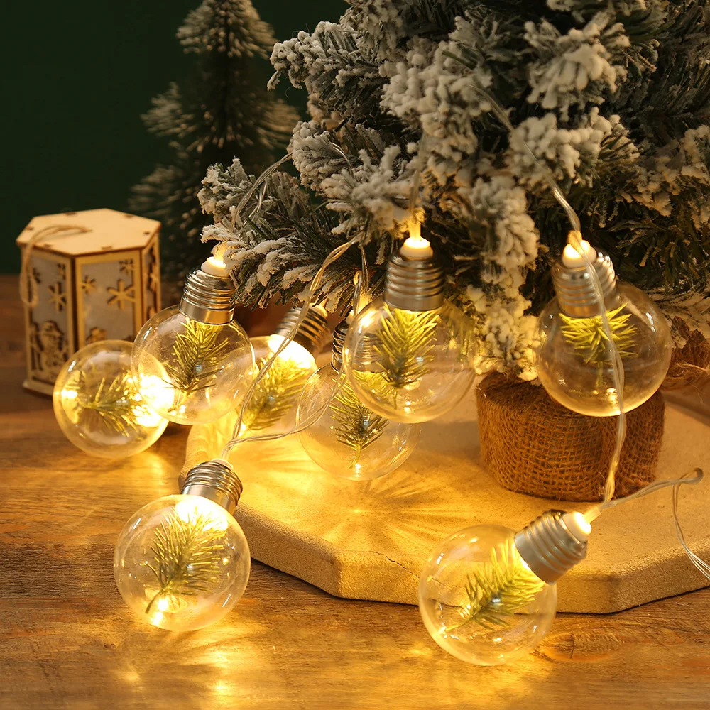 TSINYE Festive Holiday Decoration Hanging LED Bulb Balls Clear Plastic Edison Inspired String Light for Christmas