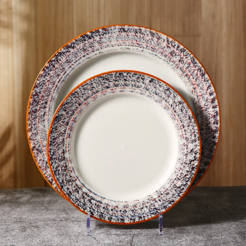 WEIYE Glazed Creative Crockery Tableware Dishes & Plates Unique Design Ceramic Dinner Set Modern Style Porcelain Dinner Set