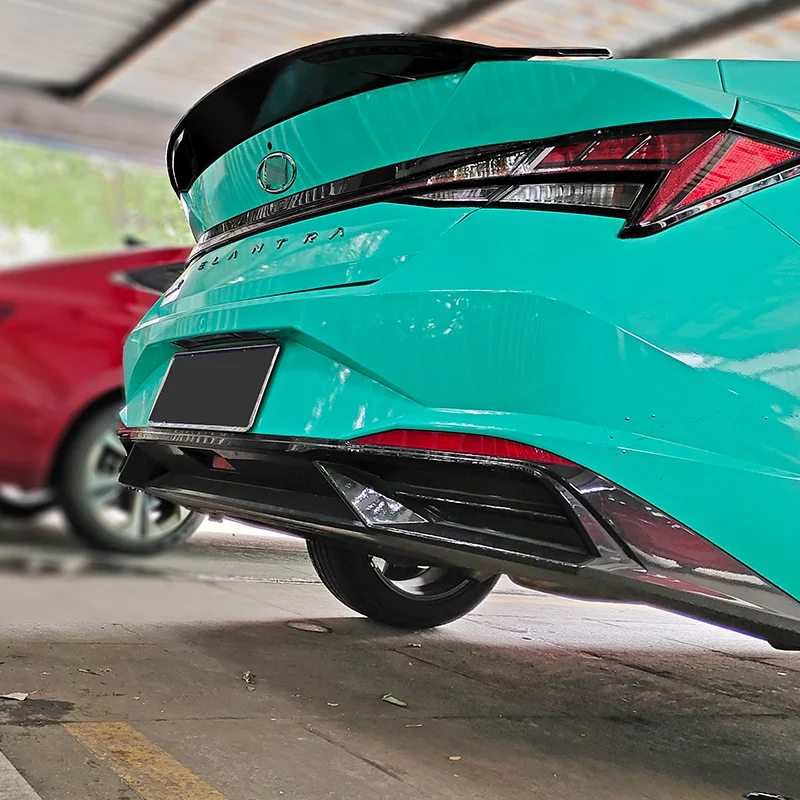 Прямая Продажа с завода оптовая продажа яркий черный задний спойлер для Hyundai Elantra внешние аксессуары