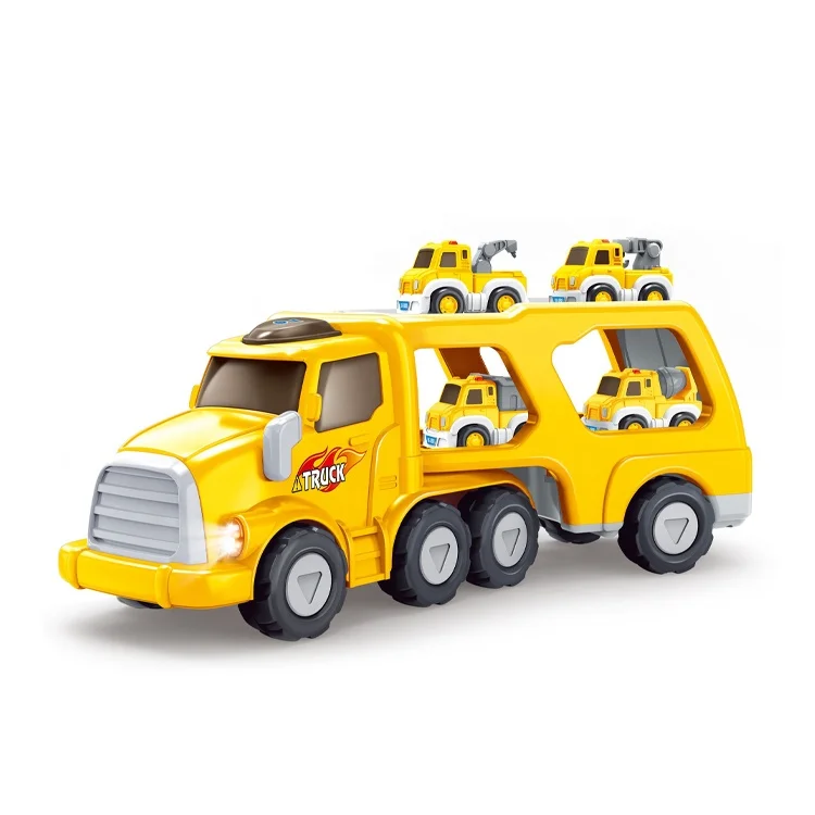 Friction Car Toys Container Garage for Cars Kids Engineering Vehicle