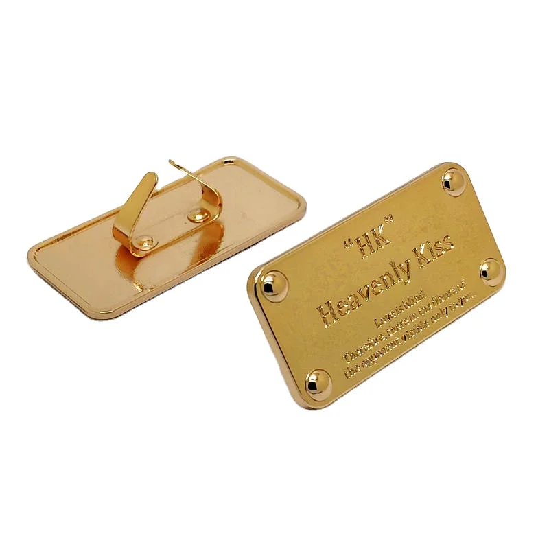 Decorative custom metal plate sticker with nail