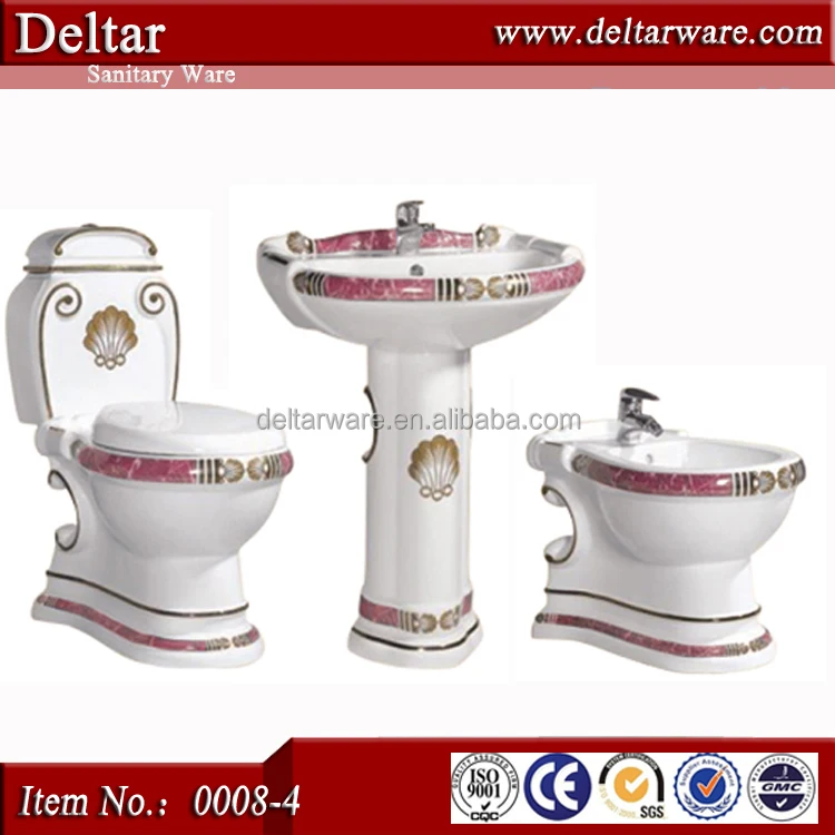 two piece washdown wc toilet, colorful two piece ceramic wc tolet
