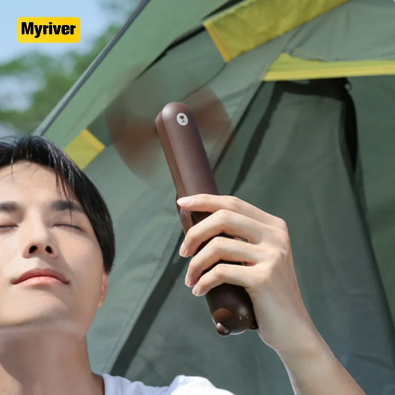 Myriver Usb Mini Portable Fan 2 Mode Adjustable Hand Held Cooling Fan For Outdoor Travel Office Summer Cool Gadget