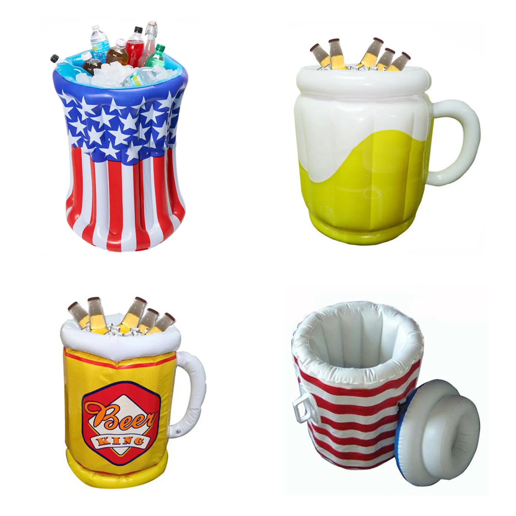 Custom Non-phthalate PVC Inflatable Ice Bucket Inflatable Can Cooler