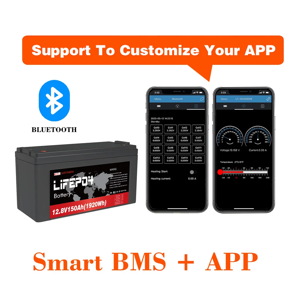 DERUN 12V 24V 100AH 200Ah Lifepo4 Lithium Ion Battery Pack BMS for Lithium Ion Battery Pack for Residential