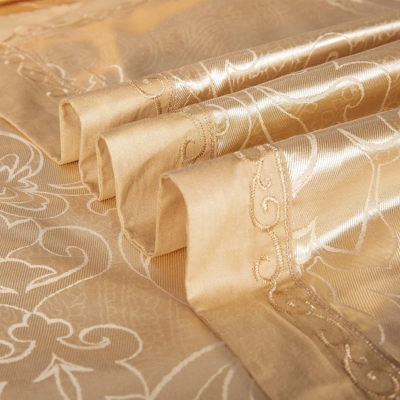 100% cotton jacquard bed sets Hand embroidery bed cover/wholesale bed sheets BS524