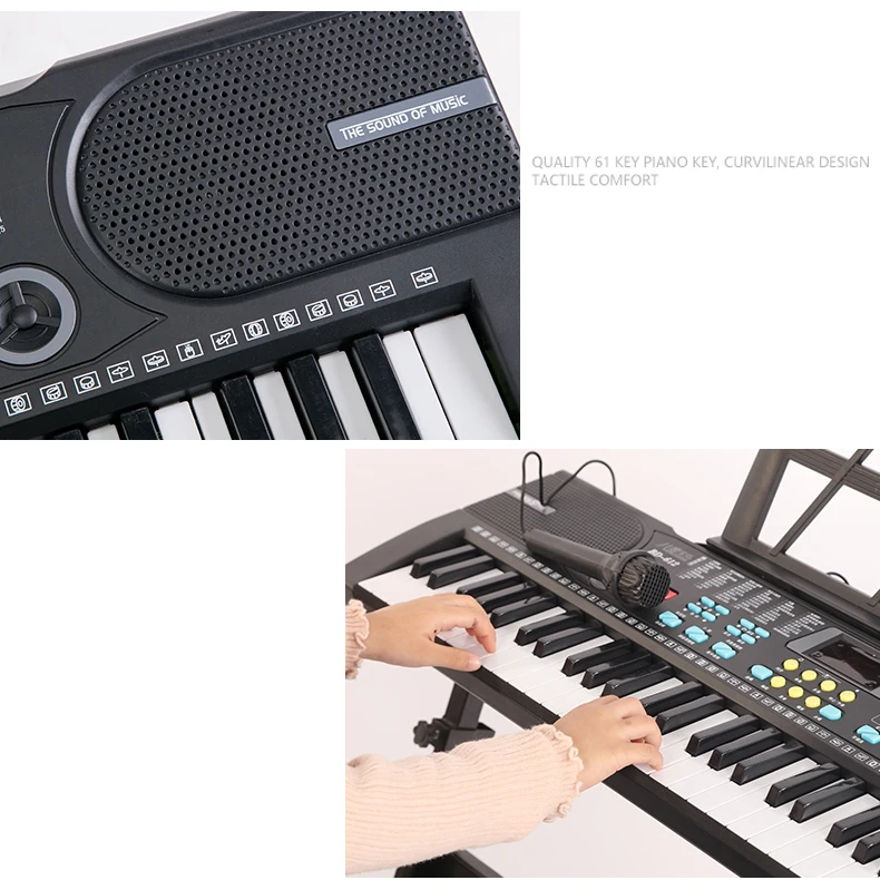 61 Keys Electronic Chord Keyboard Electronic Piano Instrument Fingered Electronic Organ Music Keyboard Kids Toy