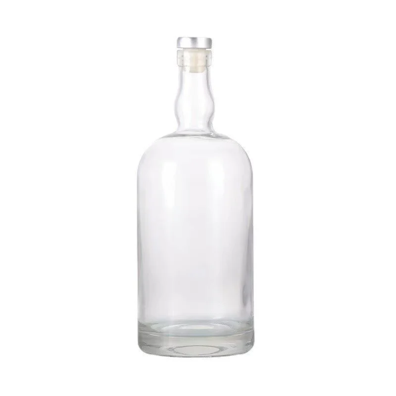 Logo Printing Clear 500 ml Empty BRANDY Tequila Liquor Glass Bottle 500ml Whiskey Bottles
