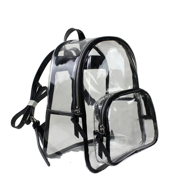 kids clear backpack transparent pvc backpack small clear plastic backpack stadium approved