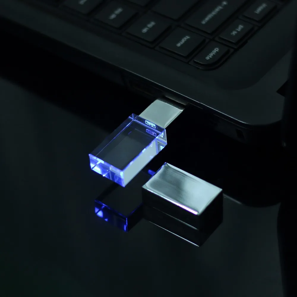Memory Stick Printing Logo Pendrive Metal Crystal Led Usb Flash Drive Flash Disks 32Gb Thumb Drive Wholesale Usb Keys 128Gb