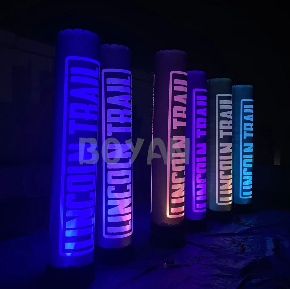 2.5m Advertising led light inflatable pillar/inflatable column/ inflatable tube