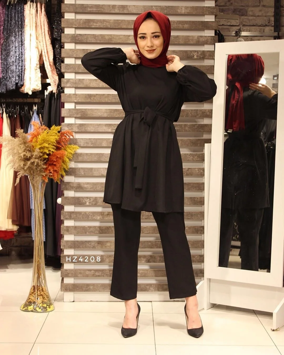 Новый производитель Abaya, оптовая продажа, комплект из 2 предметов, Исламская одежда, топ с длинными рукавами и брюки