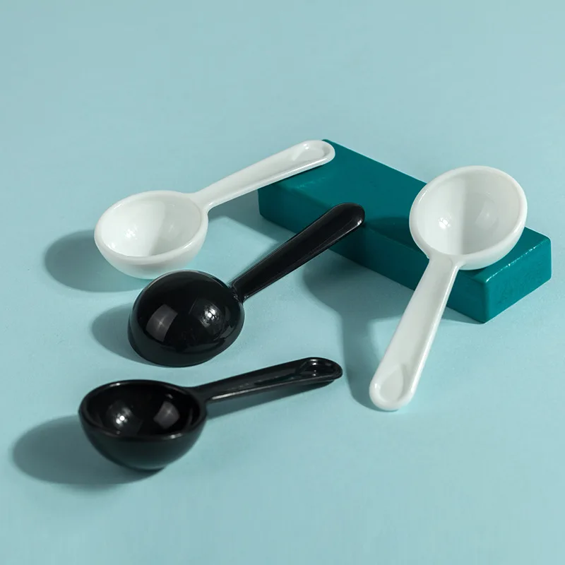 1g 3g 5g 10g white Black Plastic measuring scoop Powder spoon short handle 7.9cm length