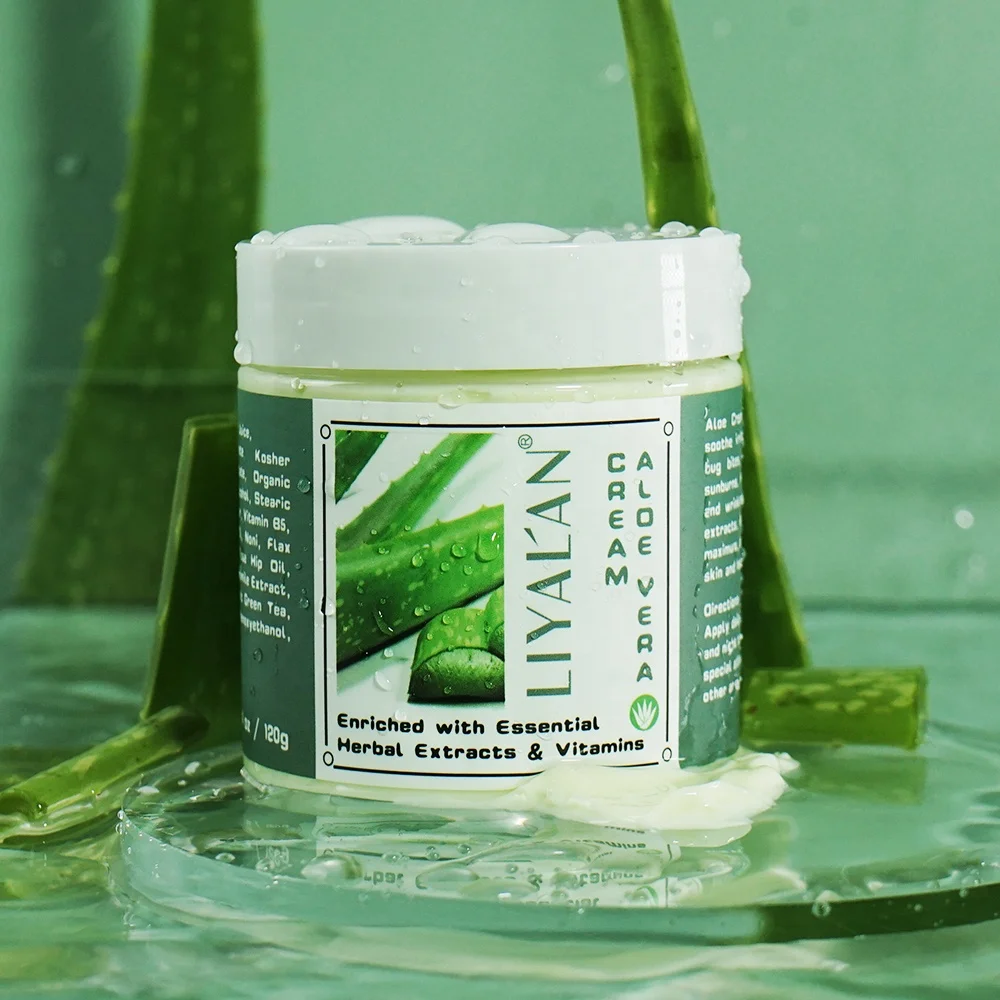 Vegan Organic Anti Aging Aloe Cream After Sun Repair Soothing Moisturizing Whitening Aloe Vera Face Cream