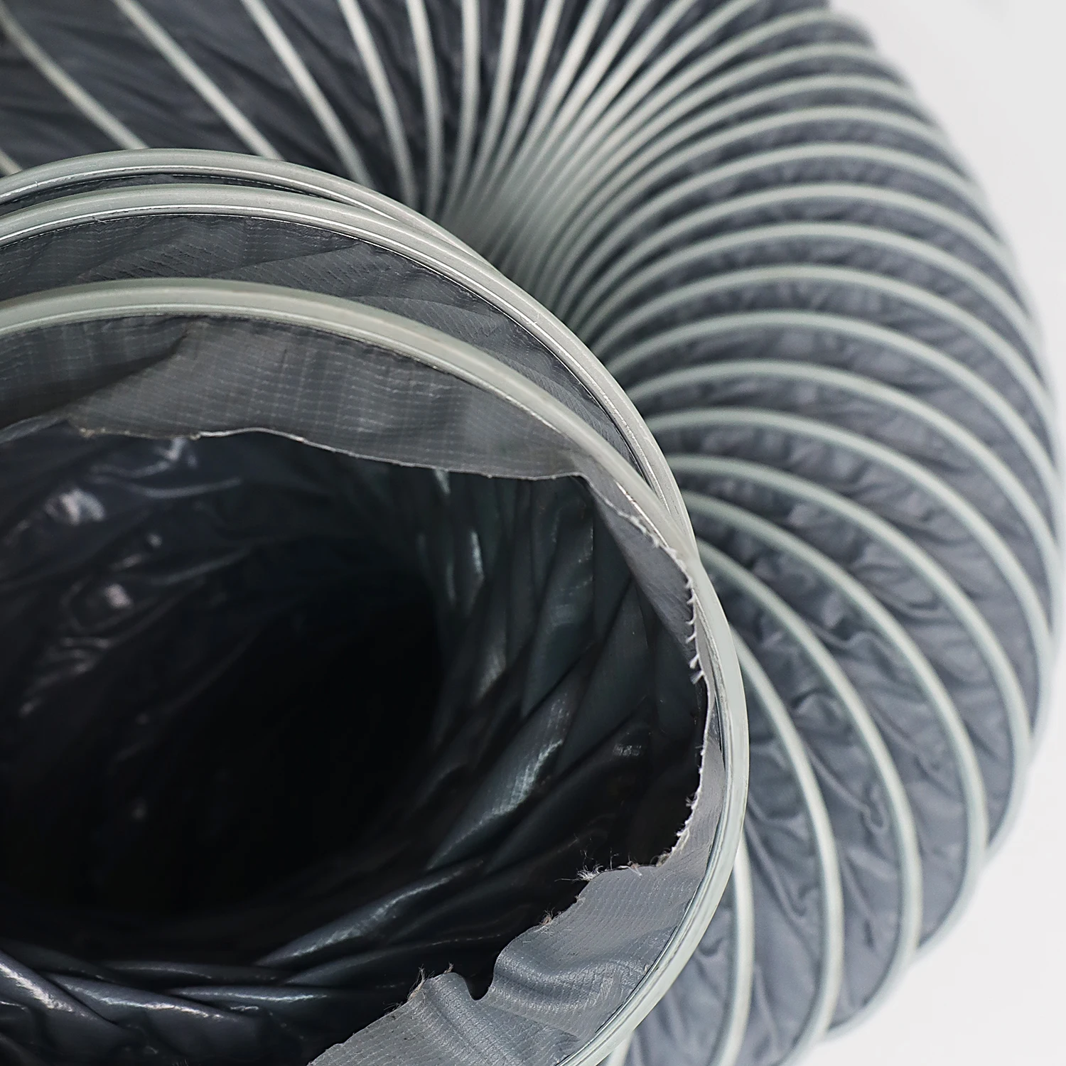 Flame Resistant Spiral PVC Clamped Polyester Fabric Ventilation Flexible Duct Hose