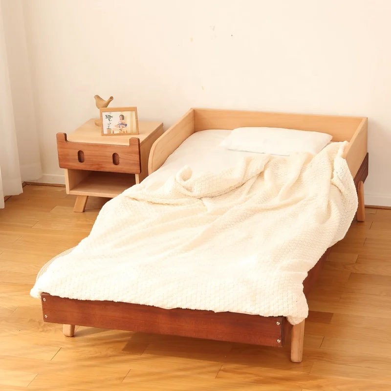 New Design Solid Beech and Sapele Wood Children Bed Furniture Set for Boys and Girls