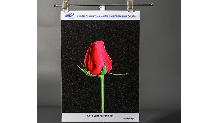 China wholesale custom glitter matte moisture proof  holographic cold lamination film with flash point