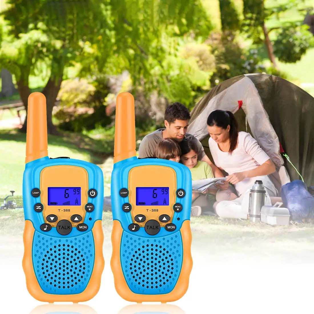 Детские игрушки для детей подарок 22 канала 2 Way Радио с ЖК-дисплей с подсветкой фонарик 15 км дальность zello иди и болтай walkie talkie