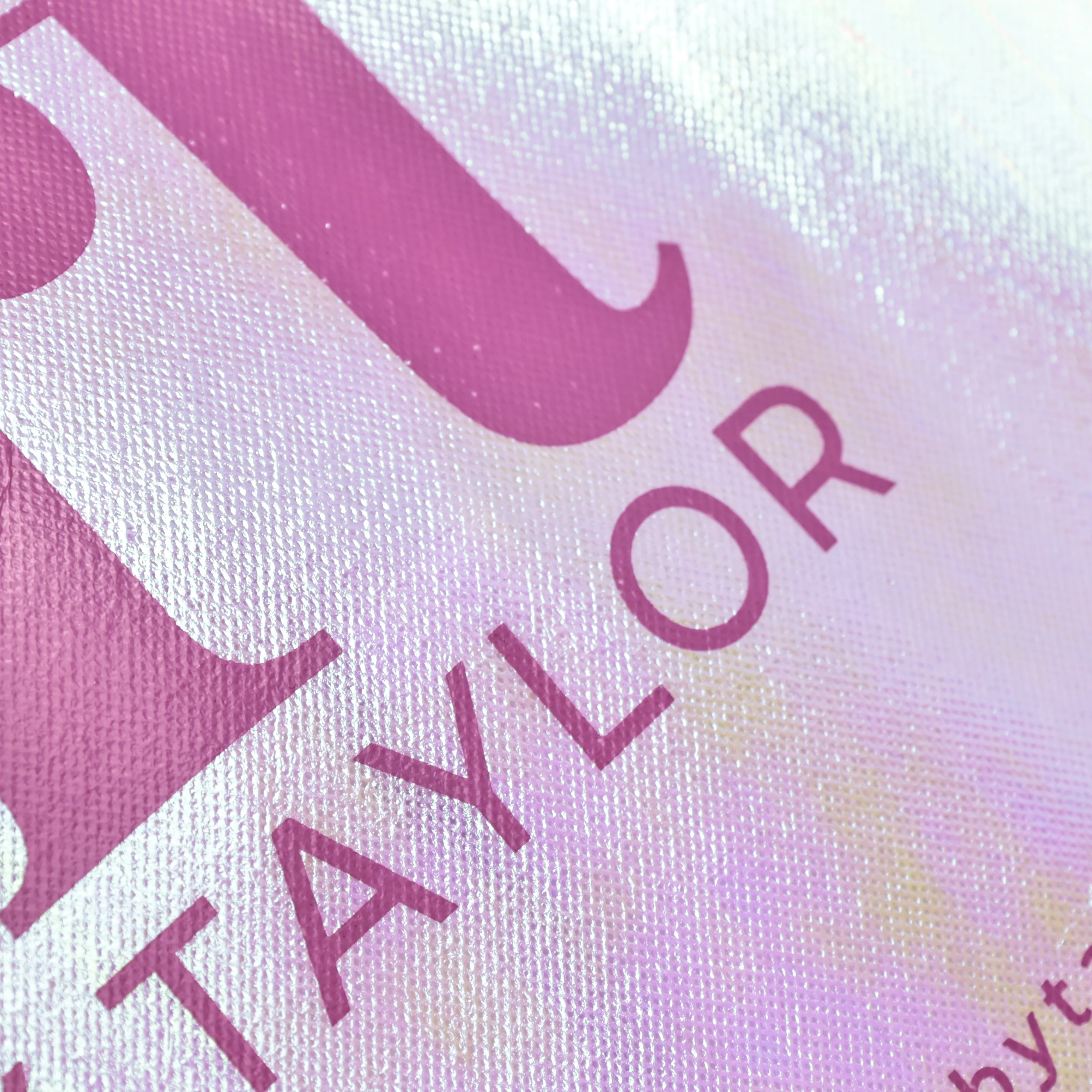 Fashion Pink Tote Bag Decorative Laminated PP Non Woven Fabric Tote Laser Fold Reusable Eco Shopping Bags For Women