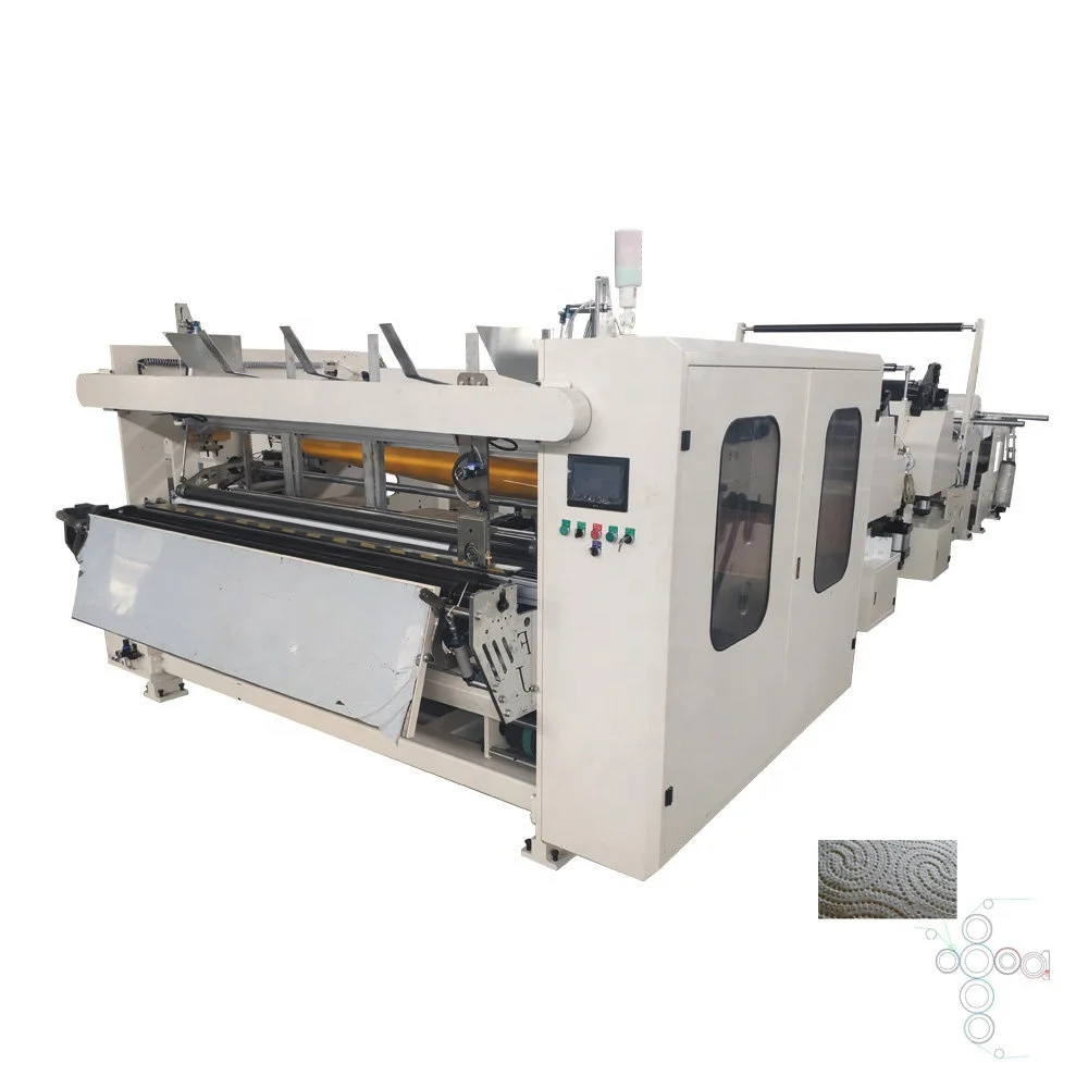 High speed small toilet tissue paper roll making machine