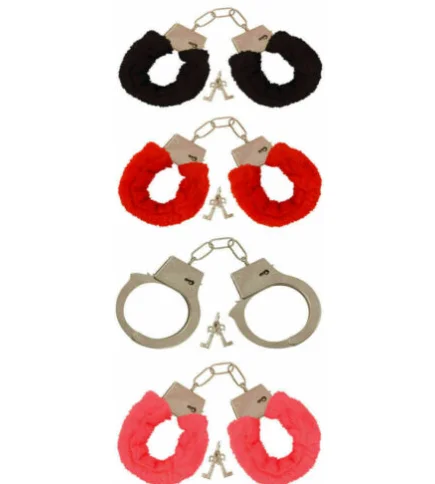 Metal Furry Fluffy Handcuffs Fancy Dress Hen Night / Stag party Role Play Toy