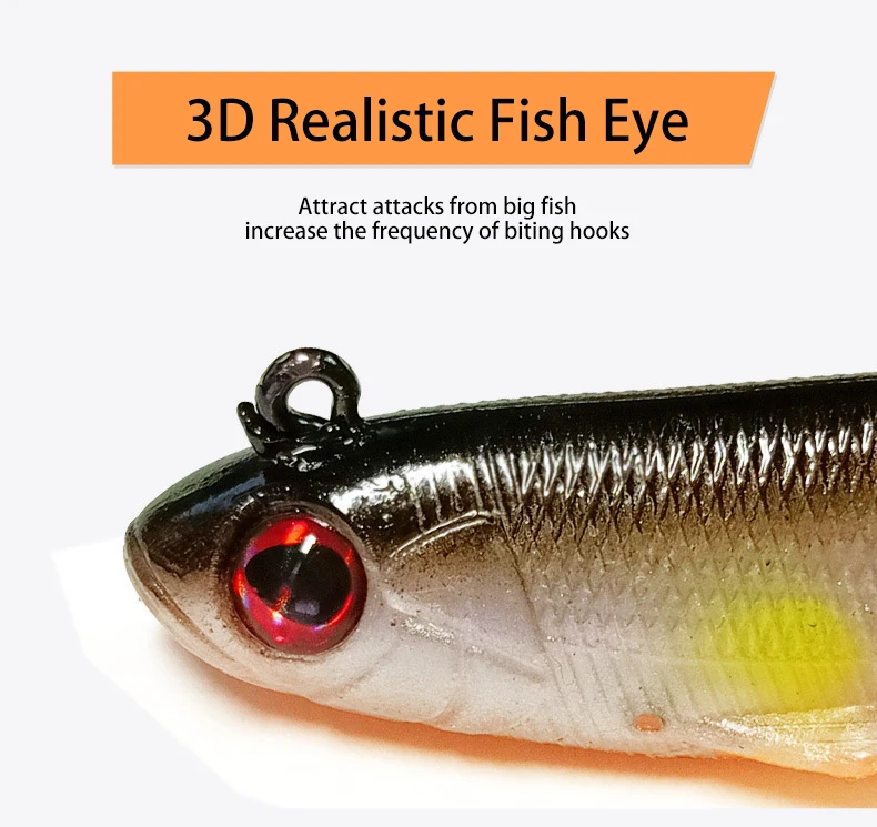 T-tail Floating Waterway Sub Soft Fluorescent Lure Freshwater T-tail Soft Worm Lure Sea Bass Mandarin Culter Alburnus Fish