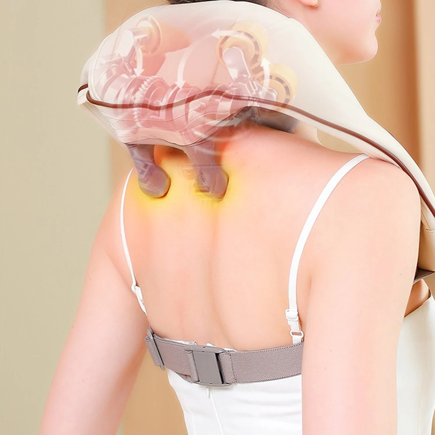 Pressotherapy Shiatsu Kneading Neck Back Electric Massager with Heat Function Shoulder Head Application Problem Solving Products