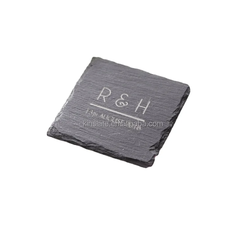 Factory Direct Sales Wholesale Natural slate coaster with coating