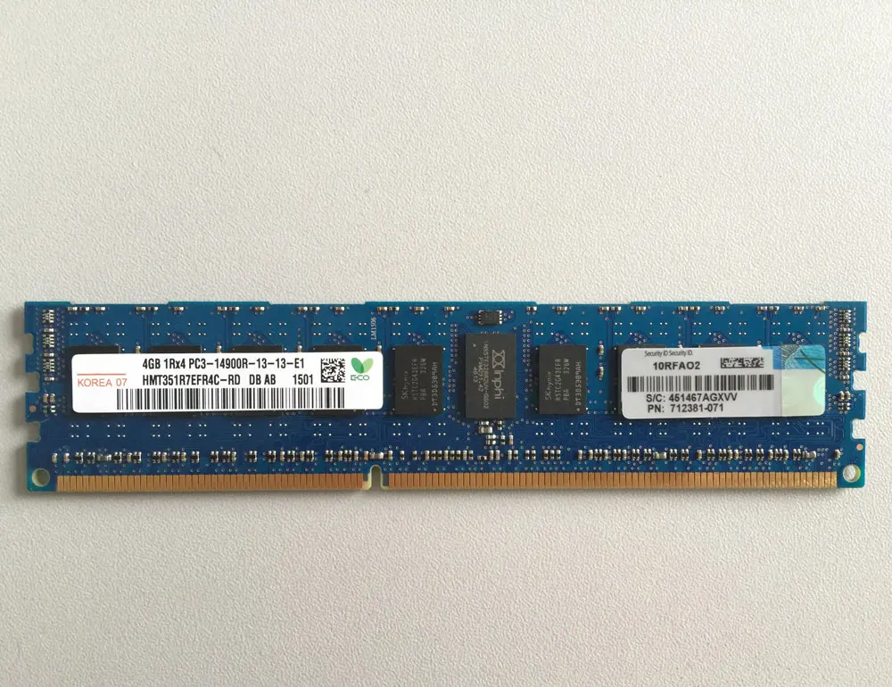 Комплект небуферной памяти 708633-B21 для HP DDR3 4 Гб 1866 МГц