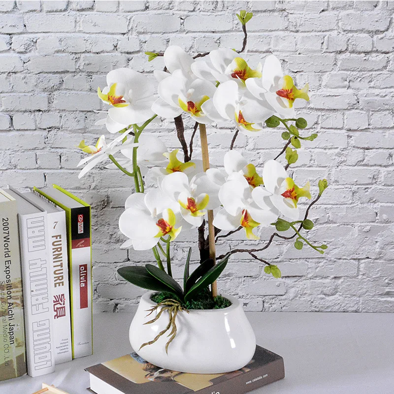 Silk artificial orchid bonsai for sale artificial orchid plants